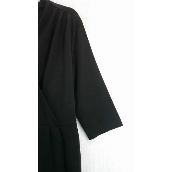 Liz Claiborne Black Jumpsuit Side Pockets 3/4 Sleeves-Women's 2XL NWT RTL $89 - Picture 8 of 9